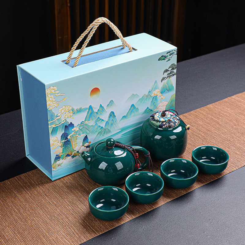 Ceramic Kung Fu Tea Set Company Opening Real Estate Annual Meeting ...