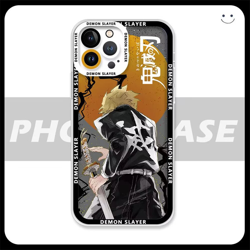 Anime Demon Slayer Iguro Obanai Kanroji Mitsuri Ốp Điện Thoại Mềm Trong Suốt Tương Thích Cho iPhone 11 12 13 14 15 Pro Max PLUS Mini XR X XS Max 8 7 6 6S PLUS Phim Hoạt Hình