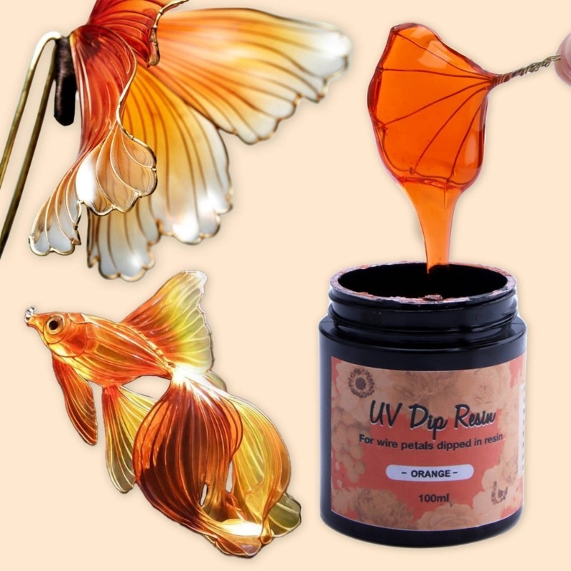 Li 100ml Keo Dính Nhựa UV DIY Hoa Làm Trong Suốt DIP Nhựa Vỏ Dụng Cụ Làm Móng Tay Làm Đồ Trang Sức Làm Cr