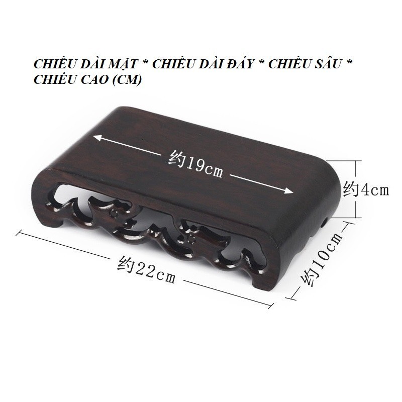 Đôn Tầu Bằng Gỗ Gụ Dáng Cuốn Thư Dùng Kê Ấm Chén Trà, Lư Hương, Chậu Cây Bonsai Với Nhiều Kích Thước