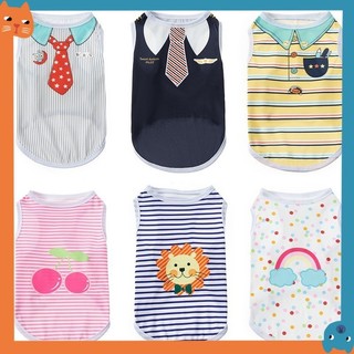 Quần Áo Thú Cưng Mùa Hè Chống Nắng Áo Vest Thoáng Khí Thoáng Khí Áo Vest Chó Con In Hình Dễ Thương Áo Thun Cho Chó Nhỏ Và Vừa Poodle Pomeranian Shih Tzu Chihuahua Bulldog