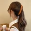 Kẹp chuối NKSFX, Kẹp tóc đội đầu màu trơn, Giá đỡ đuôi ngựa mờ chống trượt dọc cho bé gái