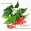 CATIYAHA Cây xanh Anthurium giả, Bàn tay đỏ nhân tạo bằng nhựa 35 / 50CM, Mô phỏng cây thảo mộc lớn Trang trí phòng khách Anthurium