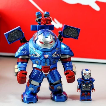 Tương thích với LEGO Avengers Hulkbuster Iron Man Tương thích nặng LEGO Avengers Hulk Iron Man Reload Mecha Patriot War Robot Người lớn 11.26