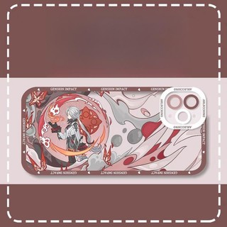 Ốp điện thoại di động Genshin Impact Arlecchino cho Iphone 11 12 13 14 15 Pro Max 6 6S 7 8 Plus 7Plus 12 Mini XS Max XR SE 2022 Vỏ bảo vệ ống kính Vỏ vuông silicon
