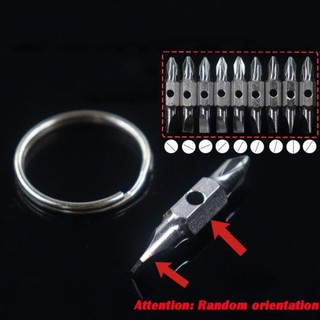 Tuốc nơ vít móc khóa FEIYING, Dụng cụ sửa chữa Tuốc nơ vít có rãnh Phillips đa chức năng, Vòng chìa khóa tiện ích Tuốc nơ vít Mini bỏ túi