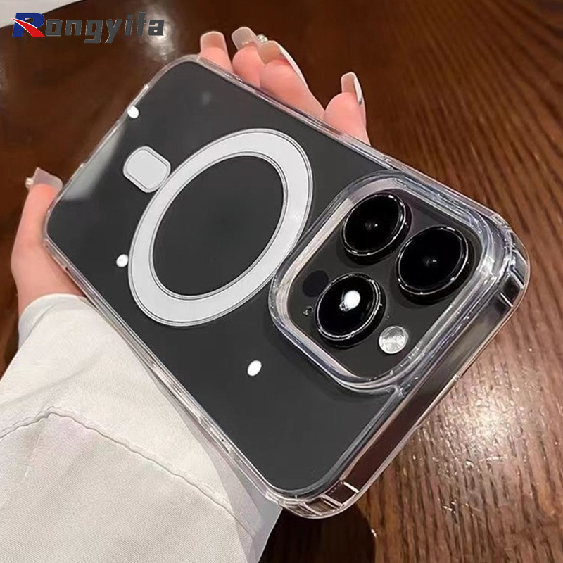 Ốp Lưng Cho Samsung Galaxy M40s A52 A52s A53 A54 A55 A70 A70s A71 A72 A73 F15 M15 F62 M62 5G 4G Ốp Điện Thoại Từ Tính Trong Suốt Sang Trọng Ốp Lưng Mềm Chống Sốc