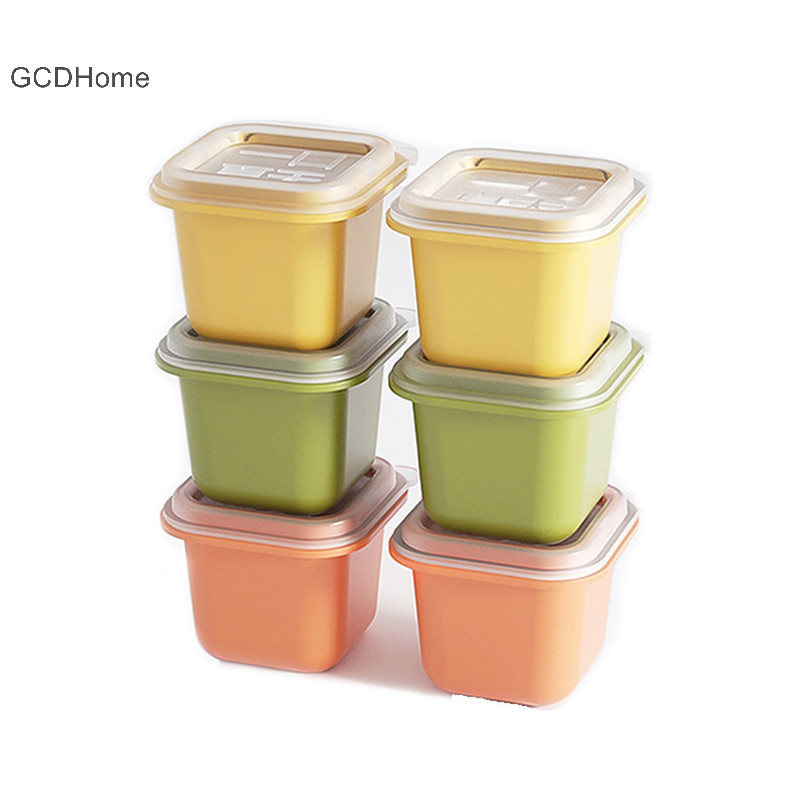 Gcdhome Lớn Độc Lập Khay Đá PP Khuôn Lưu Trữ Nhà Có Nắp Nóng Phụ Kiện Nhà Bếp