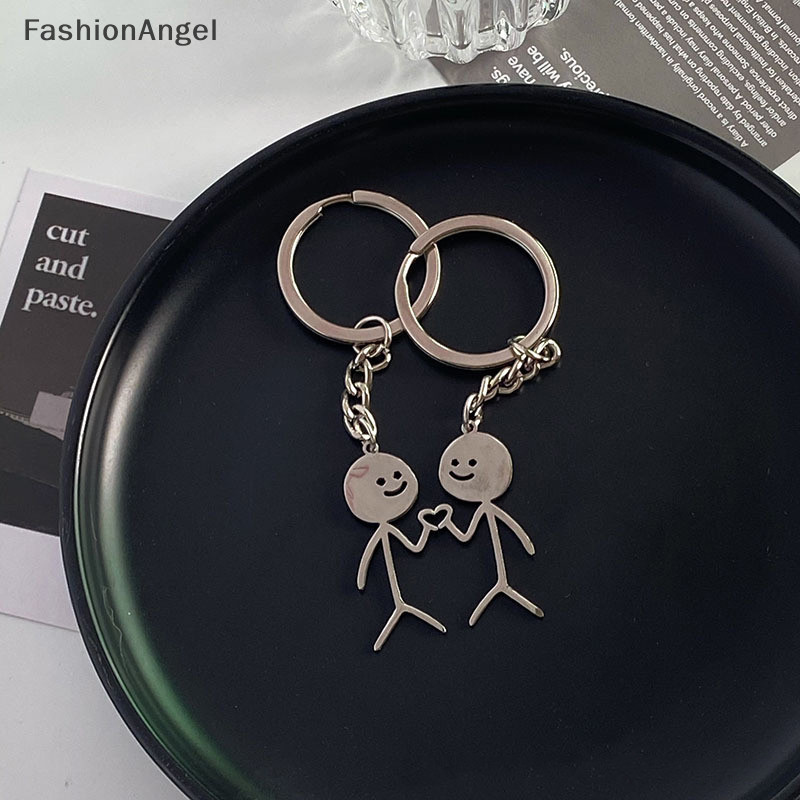 Fashionangel Interesg Phù Hợp Với Mọi Người Hơn Trái Tim Ngón Tay Giữa Cặp Đôi Móc Khóa Ins Cá Tính Dễ Thương Ngộ nghĩnh Sinh Viên Túi Mặt Dây Chuyền TH