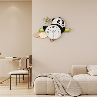 Quà Tặng Trang Trí Nhà Cửa Phong Cách Mới Thú Cưng Dễ Thương Gấu Trúc Đồng Hồ Khách Đơn Giản Người Ảnh Hưởng Treo Tường Nhà Nền Đồng Hồ Treo Tường Trang Trí Sáng Tạo