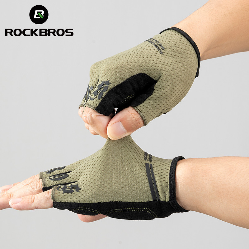 ROCKBROS Găng Tay Nửa Ngón Mùa Hè - Thoáng Khí, Chống Trơn Trượt & Giảm Shock - Phù Hợp Nam Nữ