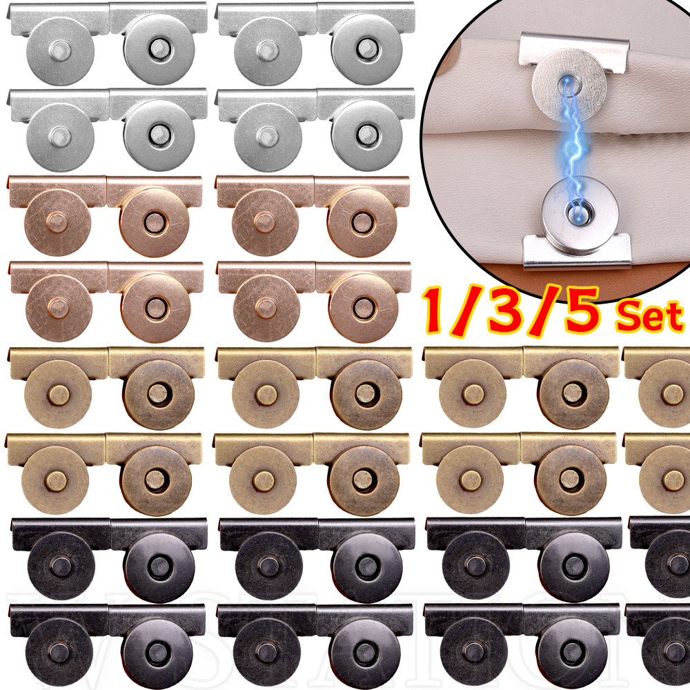 Khóa nam châm kim loại - Nút hấp phụ túi xách - dành cho ví, quần áo, túi xách - Chốt không may - Phụ kiện thủ công quần áo DIY