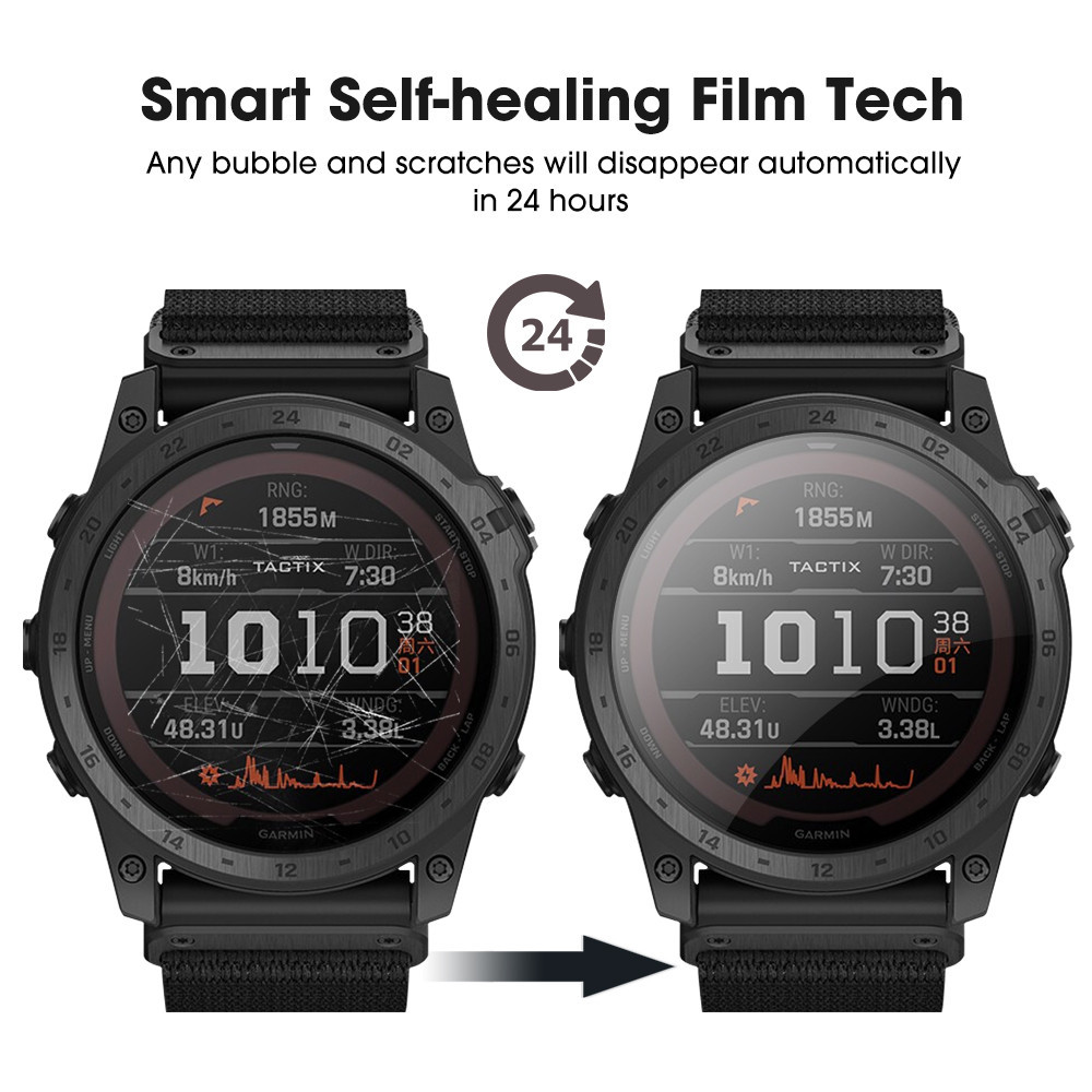 Garmin Fenix6 Fenix7 Fenix7S Fenix7X 3 Chiếc 700D HD Trong Suốt Mềm Hydrogel Cho Garmin Fenix 7 7s 7x 6 Pro Sapphire Chống Vân Tay Chống Trầy Xước Đồng Hồ Bảo Vệ Màn Hình