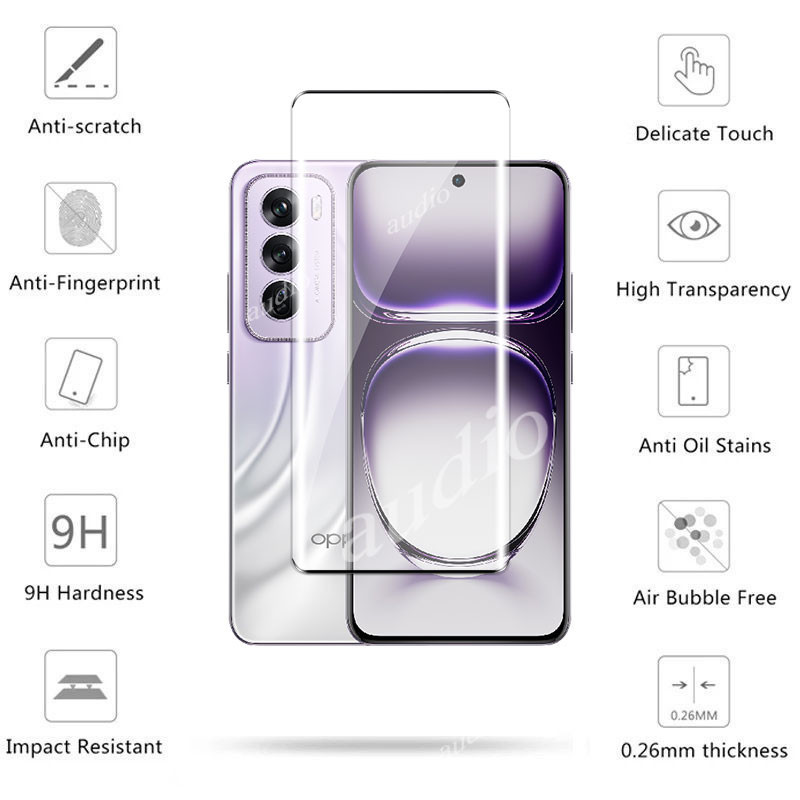 3d Hot Uốn Màn Hình Mặt Trước Bảo Vệ Cho Oppo Reno 12 Pro 12Pro 5G 2024 Kính Cường Lực Cho Oppo Reno12 Pro Reno12Pro 5G Màn Hình Chống Trầy Xước