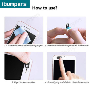 Ibumpers 1 / 3 Miếng Dán Vỏ Camera Để Bảo Vệ Quyền Riêng Tư