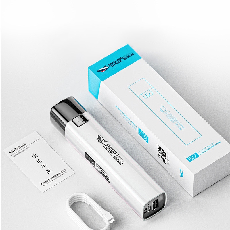 Mới Đèn Pin Mini Siêu Sáng 2 Trong 1 3 Chế Độ Kèm Cáp Sạc USB Tiện Dụng