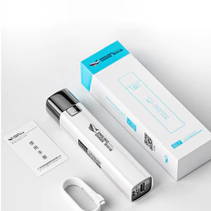 Mới Đèn Pin Mini Siêu Sáng 2 Trong 1 3 Chế Độ Kèm Cáp Sạc USB Tiện Dụng