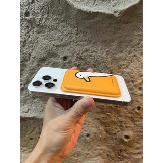 Ví điện thoại in PU dễ thương màu cam Thích hợp cho Iphone 15 14 13 12 Ví đựng thẻ điện thoại
