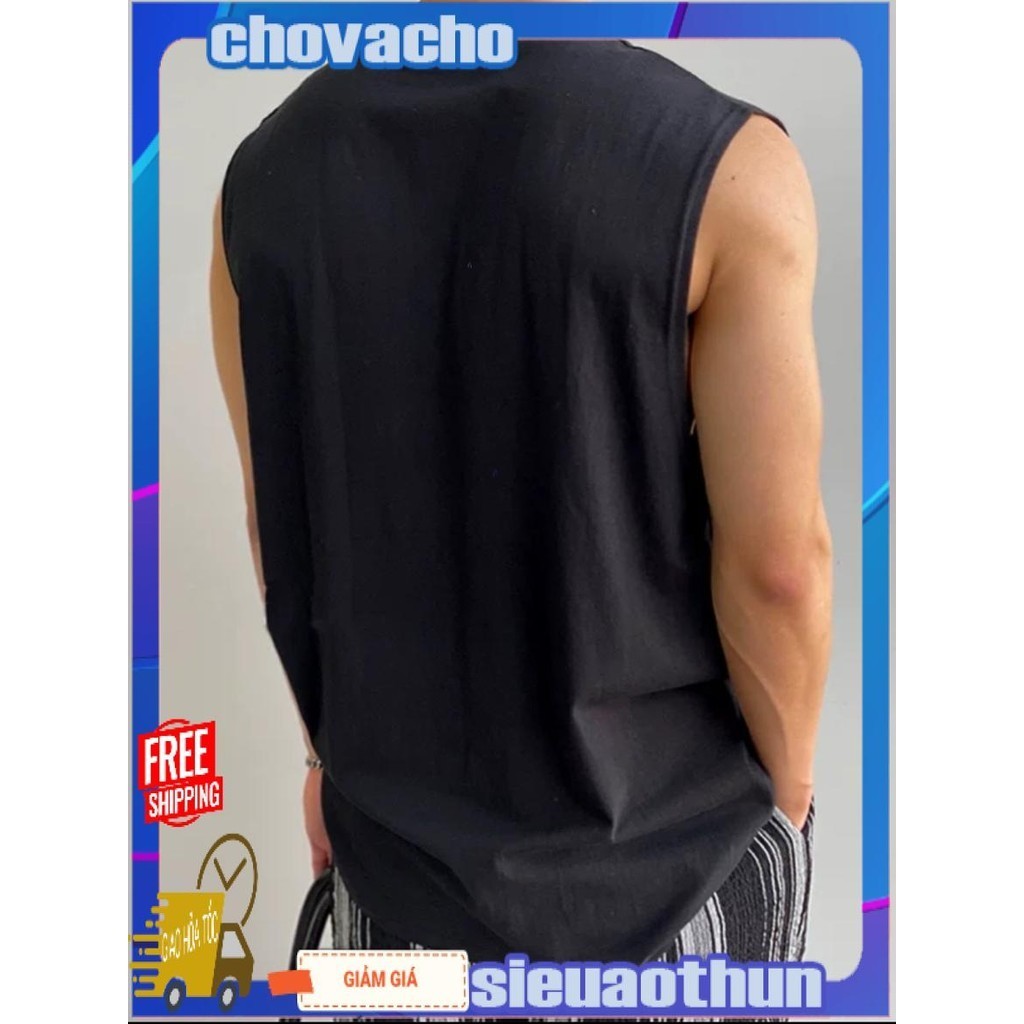 Áo thun Tanktop Cổ tròn ROO ICVCVNI Unisex
