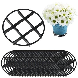 CLEARLINE Giá đỡ chậu hoa, Đĩa thực vật bằng nhựa Hỗ trợ trồng cây tròn, Chống quay rễ cây chống rụng rễ thoáng khí Khay đựng chậu cây đáy cho sân vườn