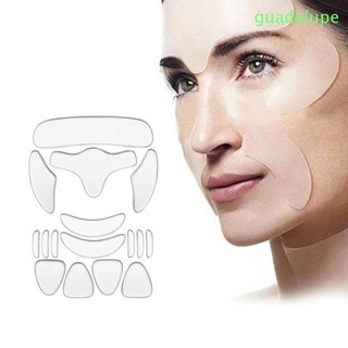 Miếng dán chống nhăn bằng silicon GUADALUPE1, Miếng đệm cổ trán nâng da chống lão hóa, Đầu trước trong suốt có thể tái sử dụng chống vi mô Dải xóa nếp nhăn khi ngủ
