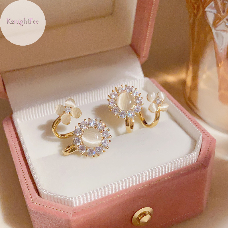 K2nightfee Tinh Tế Đơn Giản Pha Lê Mắt Bông Tai Nữ Thời Trang Zircon Bông Tai Dự Tiệc Trang Sức Quà Tặng Phụ Kiện VN