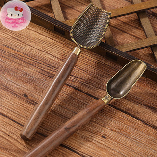Ánh Trăng 1 Chiếc Thìa Trà Mun Muỗng Cà Phê Gỗ Chắc Chắn Retro Sáng Tạo Trà Xẻng Trà KongFu Trà Lễ Phụ Kiện Quà Tặng EN