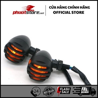 Đèn xi nhan lưới Motowolf độ pg1 cafe racer tracker