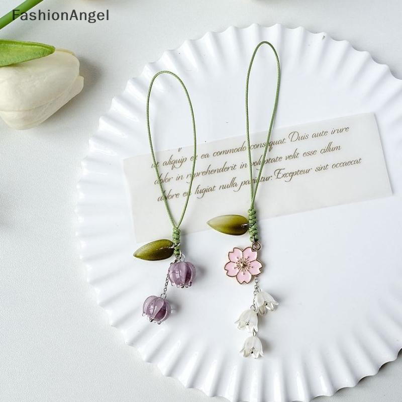 FashionAngel Hoa Dây Đeo Điện Thoại Di Động Quyến Rũ Dễ Thương Cho Điện Thoại Dây Ngắn Dây Tay Móc Khóa Dây Đeo Điện Thoại Mặt Dây Chuyền Thời Trang VN