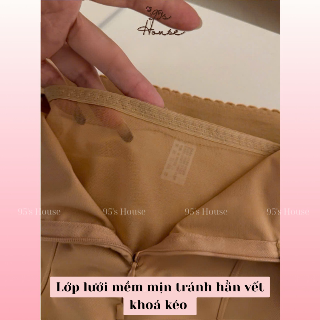 Quần Gen Định Hình Khoá Kéo Chống Lộ Viền Cạp Cao Siết Eo Ôm Bụng Cao Cấp QG17-1