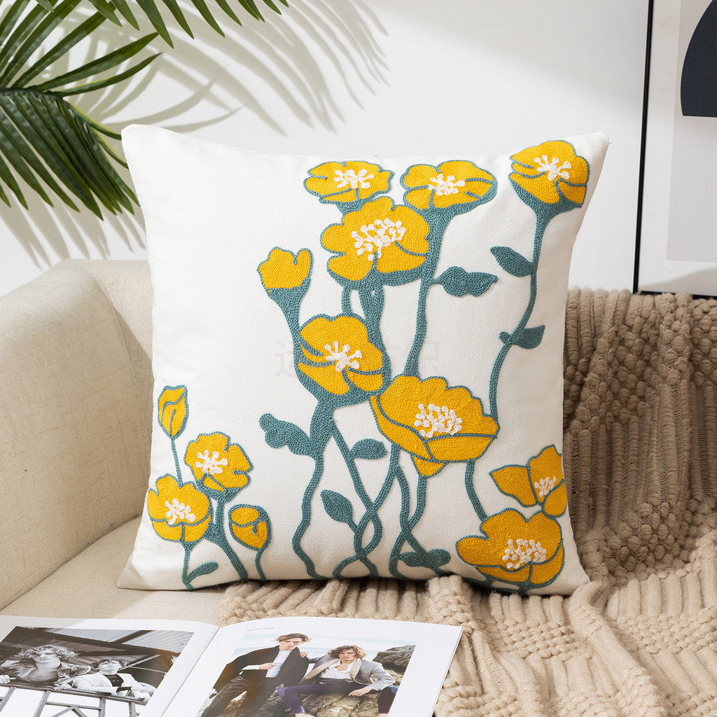 Vỏ Gối Hoa Phong Cách Đơn Giản Sofa Nhà Vỏ Gối Đệm Đầu Giường Vỏ Gối Văn Phòng