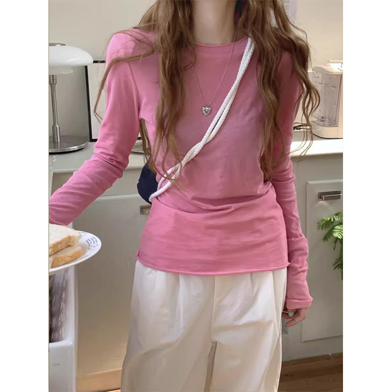 Áo Sơ Mi Đáy Trắng Nữ Mỏng Hơi Trong Suốt Dài Tay Áo Thun Chống Nắng Áo Slim-