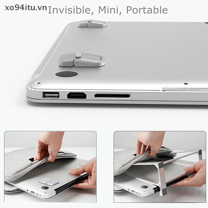 XOITU 2 Chiếc Giá Đỡ Laptop Di Động Có Thể Gập Lại Nvisible Laptop Riser Chân Đế Cho Máy Tính Xách Tay Giá Đỡ Làm Mát VN