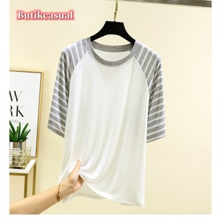 Phụ Nữ Áo Thun Tay Ngắn Mùa Hè Rời Áo Thun Mỏng Kích Thước Lớn Đa Năng Thoáng Mát Thường Ngày Áo