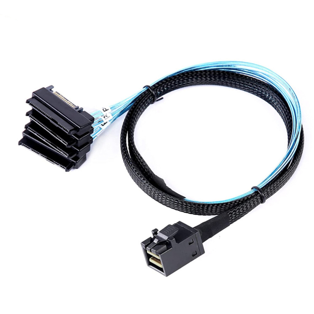 JMT MINI SAS HD SFF-8643 Sang SATA SFF-8482 2in1 22Pin Máy Chủ Cáp Tốc Độ Cao 50CM / 100CM