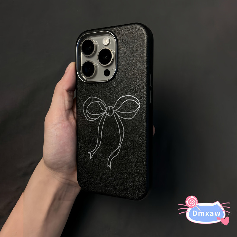INS Style Vỏ Nơ Đơn Giản Cho OPPO Reno 15 Pro Mini 15C 15F FS 14F 14 13F 13 Pro Max 5G 4G Vỏ Da Sang Trọng Vỏ Điện Thoại Mềm Chống Sjock