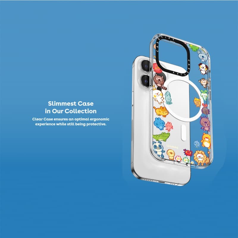 Casetify X Goofy Tập hợp động vật Vỏ hút từ tính trong suốt cho iPhone 16 / 15 / 14 / 13 Pro Max | Mặt sau Acrylic bảo vệ quân sự với bao bì cao cấp
