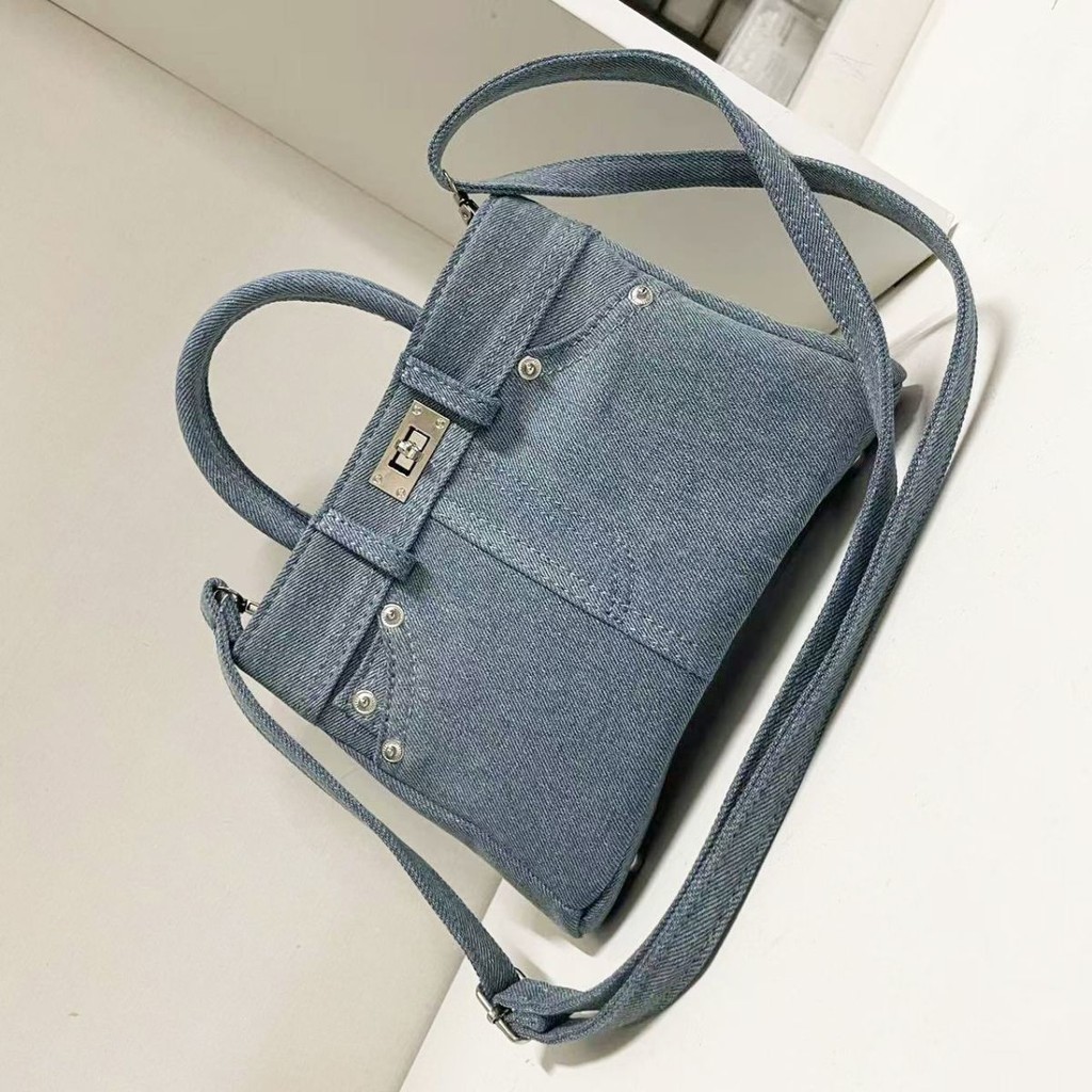 Du lịch thiết yếu!Túi đeo vai di động Denim thời trang Túi đeo chéo đa năng thông thường mới