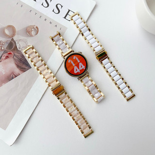 Dây đeo đồng hồ nữ 18mm cho Huawei Watch GT 4 5 41mm Dây nhựa bằng thép không gỉ cho Huawei GT5 Pro 42mm Dây đeo đồng hồ sang trọng Vàng 18