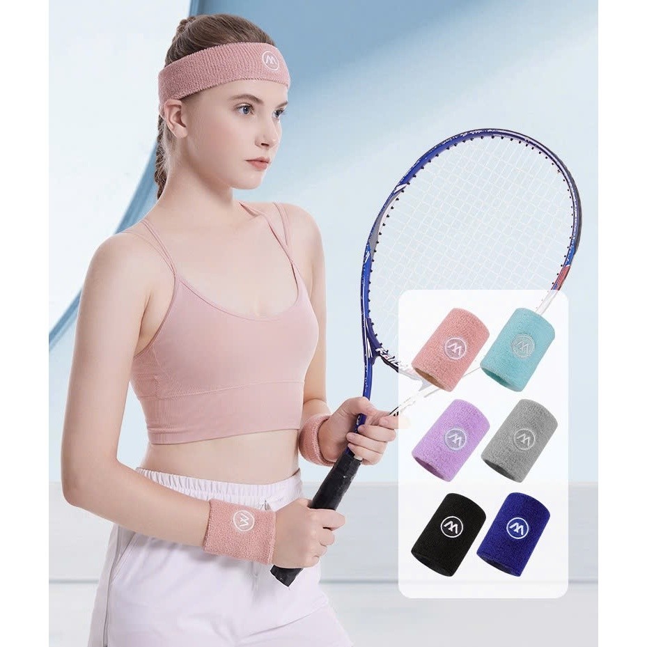 Băng Đô Đầu & 2 Cổ Tay Thể Thao Maseda – Phụ Kiện Không Thể Thiếu Cho Người Chơi Pickleball!