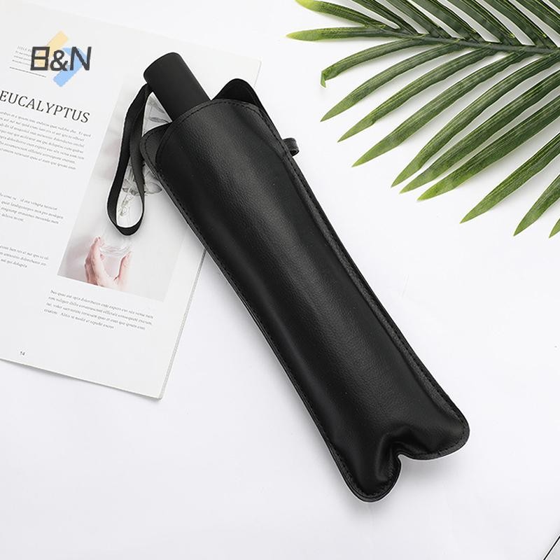 B & N Da Đen Ô Bao Da Ô Di Động Chống Thấm Nước Ô Lưu Trữ Túi Ô Dù Túi Di Động Bao Da.