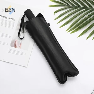 B & N Da Đen Ô Bao Da Ô Di Động Chống Thấm Nước Ô Lưu Trữ Túi Ô Dù Túi Di Động Bao Da.