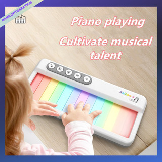 Đèn cầu vồng điện tử piano màn hình cảm ứng hộp nhạc giáo dục mầm non nhạc cụ piano nhạc cụ âm nhạc