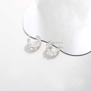 Bông Tai Vàng Đầy Sao Zircon Bông Tai Nữ Kim Bạc Hoa Rỗng Ánh Sáng Sang Trọng Cao Cấp Thiết Kế Niche Bông Tai Trang Trí Cao Cấp