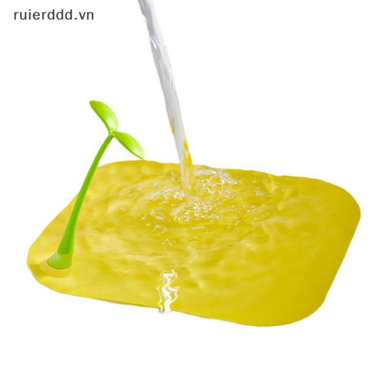# Ruierdd # Plugs Small Grass Sprouts Sewer Bean Sprouts Shape Deodorant Mat Silicone Anti-insect Chống mùi Sàn thoát nước Bồn tắm nhà bếp.