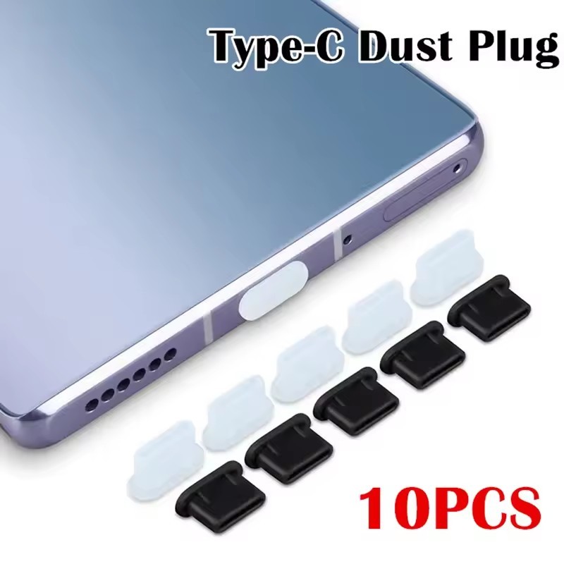 3 / 6 / 10 Cái Cổng sạc điện thoại di động Cắm bảo vệ | Phích cắm bụi silicon linh hoạt cho cổng Type-C Ngăn chặn nước / cát / bụi - 0.5x1cm Universal Fit (2 màu)