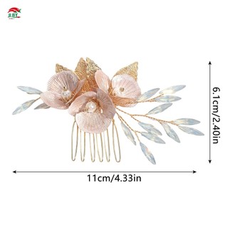 Lược Chải Tóc Hợp Kim Cô Dâu Có Hoa Trang Trí Phong Cách Trung Hoa Dụng Cụ Tạo Kiểu Tóc Phụ Kiện Cho Công Chúa Dự Tiệc Ủng Hộ Phụ Kiện