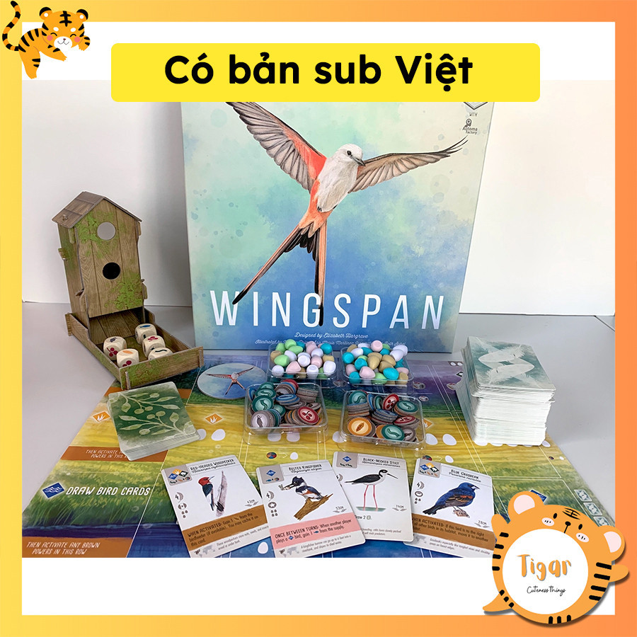 [Luật Việt] Boardgame Wingspan Thế giới loài chim - có bản Sub Việt Tigar