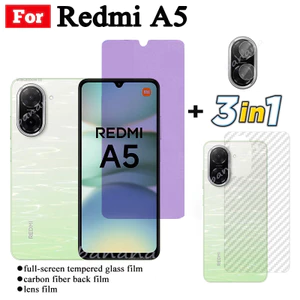 Redmi A5 Kính cường lực chống ánh sáng xanh RayTempered Redmi A4 Redmi A3 Kính cường lực chống gián điệp Bảo vệ màn hình + Phim ống kính máy ảnh + Phim mặt sau