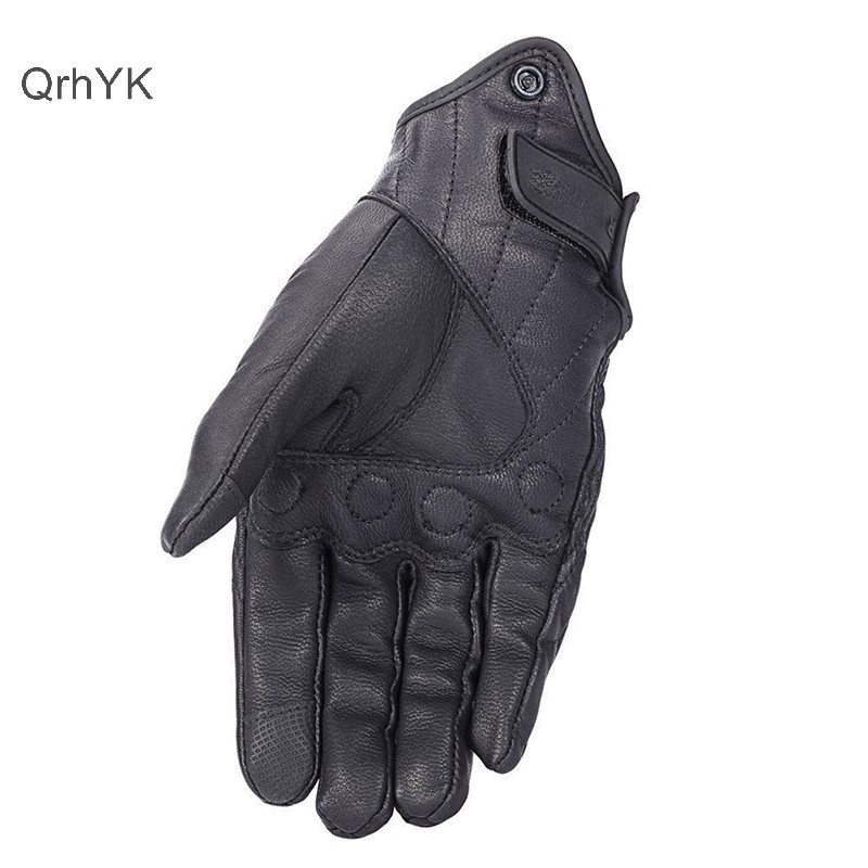 Nhà Máy Thời Trang Retro Da Thật Găng Tay Xe Máy Moto Găng Tay Chống Thấm Nước Găng Tay Motocross QrhYK